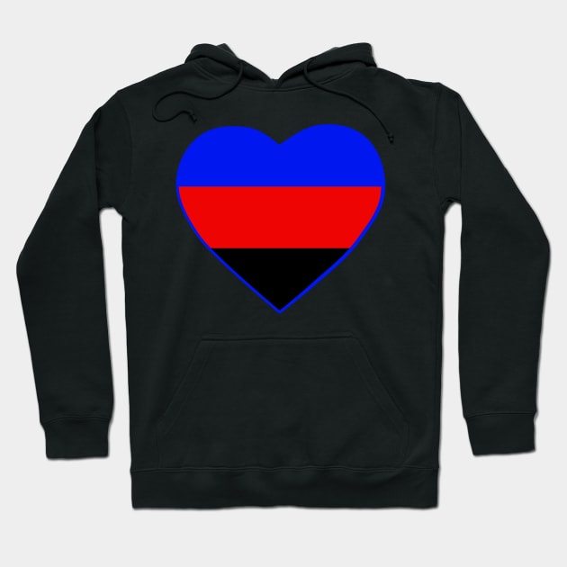 Pride Flag Heart Polyamory Hoodie by VanumChan